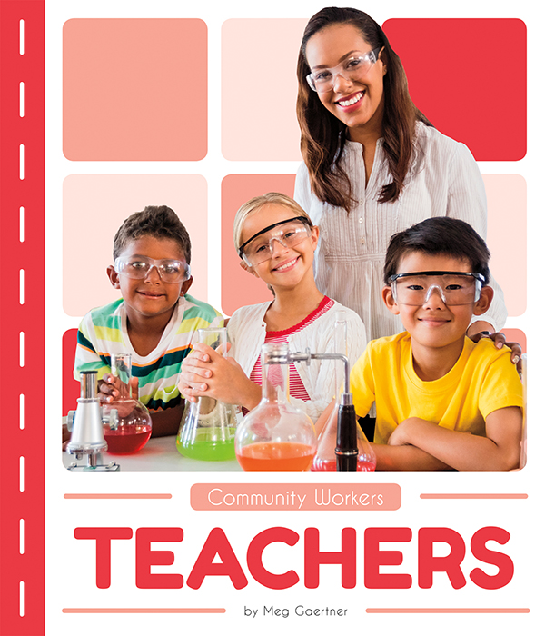 Teachers shows readers how teachers help their communities, using familiar school-related examples. Vivid photographs and easy-to-read text aid comprehension for early readers. Features include a table of contents, an infographic, fun facts, Making Connections questions, a glossary, and an index. QR Codes in the book give readers access to book-specific resources to further their learning.