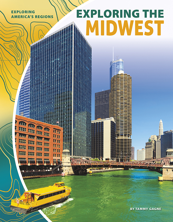 The Midwest region, also known as America’s Heartland, encompasses many of the nation’s major lakes and waterways. From rural areas to major cities such as Chicago, the Midwest is a region of varied landscapes. Exploring the Midwest introduces readers to the geography, history, biology, industries, and cultures that define this region. Easy-to-read text, vivid images, and helpful back matter give readers a clear look at this subject. Features include a table of contents, infographics, a glossary, additional resources, and an index. Aligned to Common Core Standards and correlated to state standards.