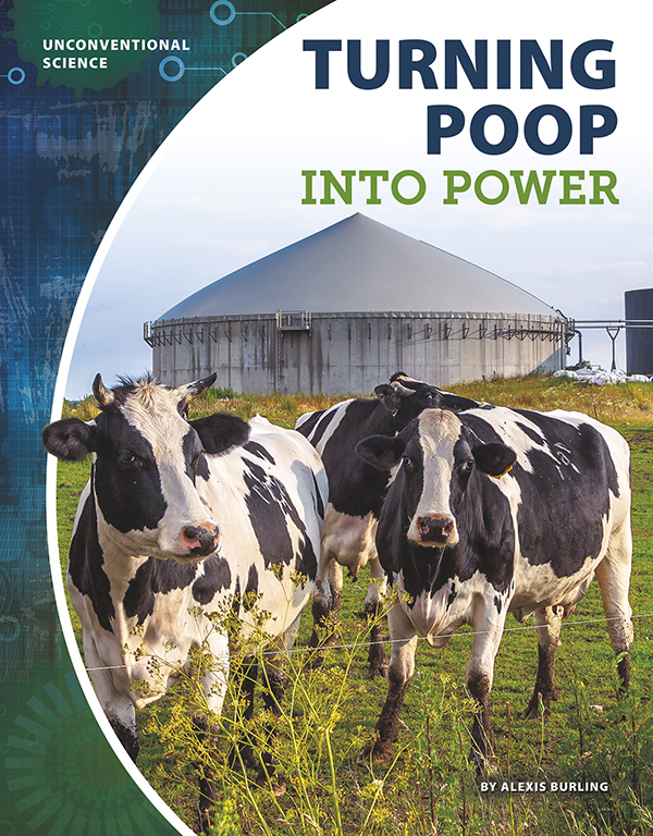 People and farm animals make a lot of poop every day. Poop is often an untapped source for energy and fuel. Some people hope it will become popular as a sustainable energy source. Turning Poop Into Power looks at how poop becomes energy and the benefits of using it for heating and electricity. Easy-to-read text, vivid images, and helpful back matter give readers a clear look at this subject. Features include a table of contents, infographics, a glossary, additional resources, and an index. Aligned to Common Core Standards and correlated to state standards. Core Library is an imprint of Abdo Publishing, a division of ABDO.