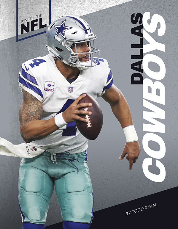 This title examines the history of the Dallas Cowboys, telling the story of the franchise and its top players, greatest games, and most thrilling moments. This book includes informative sidebars, high-energy photos, a timeline, a team file, and a glossary. SportsZone is an imprint of Abdo Publishing Company.