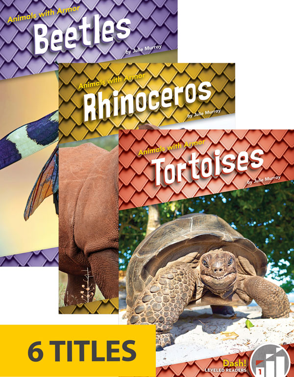 Readers will learn things like why rhinos have such thick skin and horns, why beetles have two sets of wings, and what an armadillo’s shell is made of. Each title will also cover where the animal or insect lives, what it likes to eat, and other interesting facts. This series is at a Level 1 and is written specifically for beginning readers. Aligned to Common Core standards & correlated to state standards.