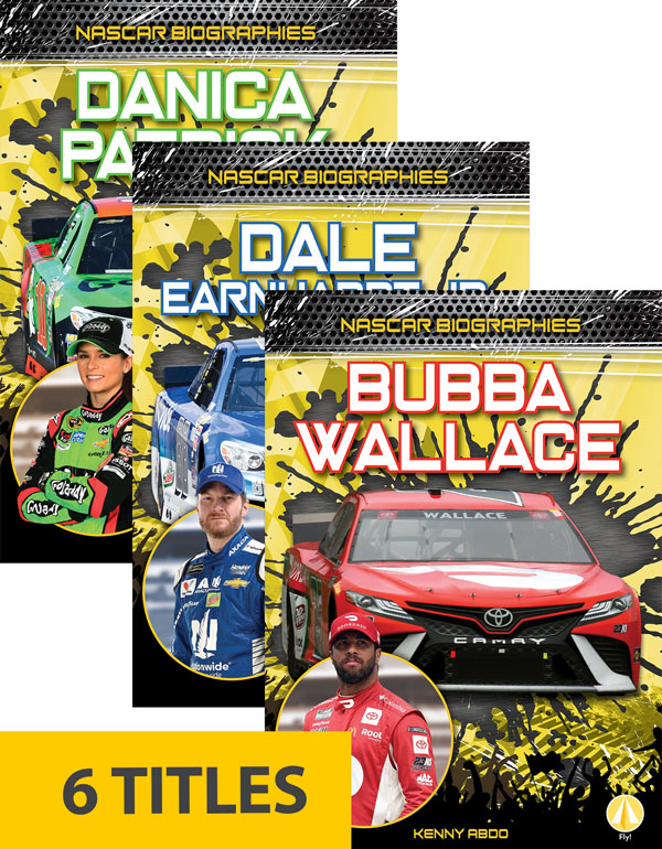 Spectate the spirited world of NASCAR through the eyes of the sport’s top drivers like Bubba Wallace, Danica Patrick, and Dale Earnhardt Jr., while highlighting their careers, histories, and legacies. With easy text and captivating pictures, these books will have emerging readers crossing the finish line! This hi-lo title is complete with epic and colorful photographs, simple text, glossary, and an index. Aligned to Common Core standards & correlated to state standards.