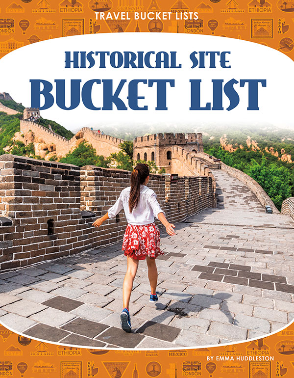 Some places are tied to important historical events and hold special value for people in their communities. There are many incredible historical sites to visit, from battlefields and palaces to religious buildings. Historical Site Bucket List examines some amazing historical sites and their importance to humanity. Easy-to-read text, vivid images, and helpful back matter give readers a clear look at this subject. Features include a table of contents, infographics, a glossary, additional resources, and an index. Aligned to Common Core Standards and correlated to state standards. Core Library is an imprint of Abdo Publishing, a division of ABDO.