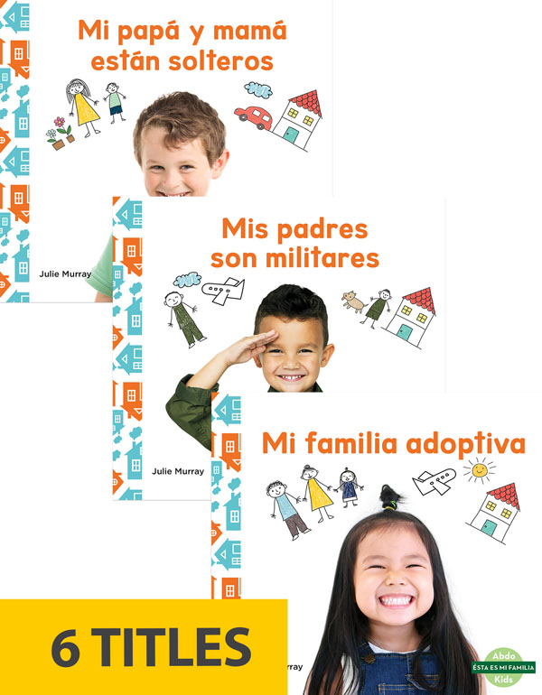 Families come in all shapes and sizes. This series makes sure that all kinds of families are represented in your library. Simple, sweet text introduces a family and is followed by fun, everyday activities and interactions that all types of families experience. Aligned to Common Core Standards and correlated to state standards. Translated by native Spanish speakers--and immersion school educators.