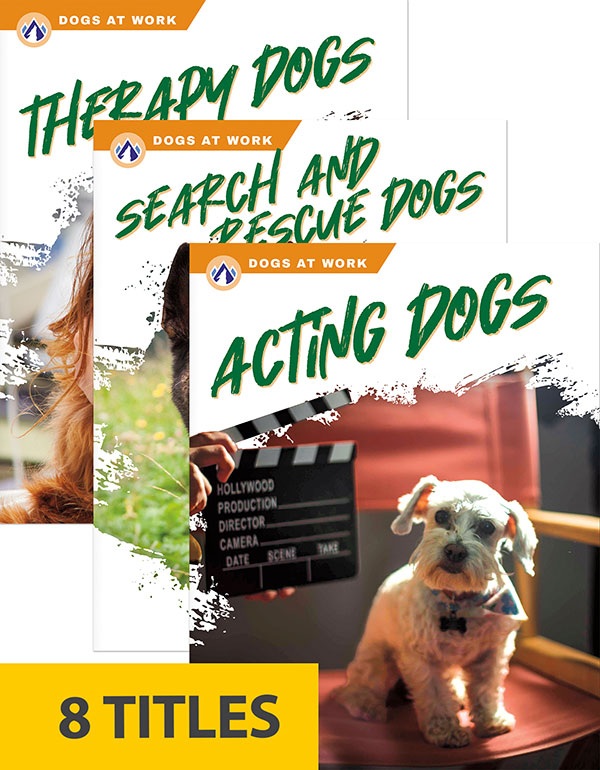 From tracking scents to pulling sleds, people train dogs to do all kinds of work. This series pairs short paragraphs of easy-to-read text with colorful photos to help readers explore these jobs and the training they require. Each book also includes a table of contents, fun facts, sidebars, comprehension questions, a glossary, an index, and a list of resources for further reading. Apex books have low reading levels (grades 2-3) but are designed for older students, with interest levels of grades 3-7.