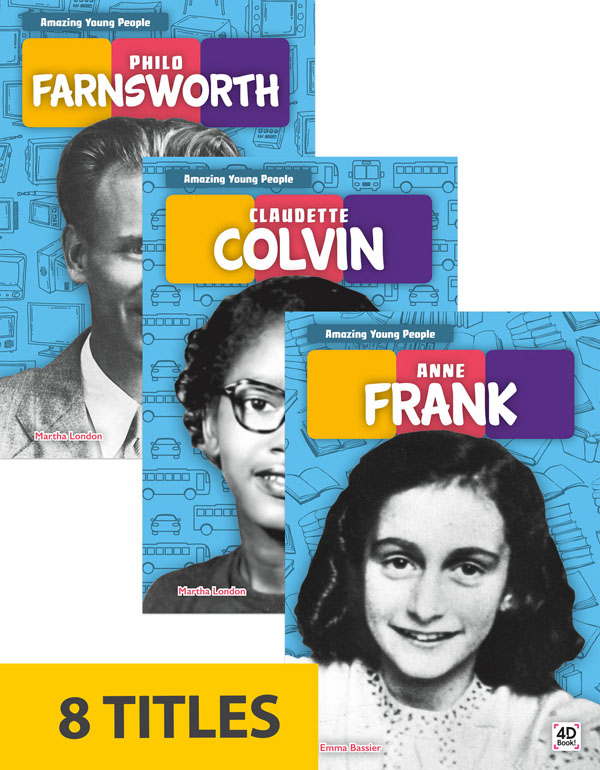 This series explores the stories of young people whose inventions and accomplishments changed the course of history. Each book gives a basic overview of the person's life and legacy. Features include sidebars, a table of contents, two infographics, Making Connections questions, a glossary, and an index. Aligned to Common Core Standards and correlated to state standards. Pop! is an imprint of Abdo Publishing, a division of ABDO.