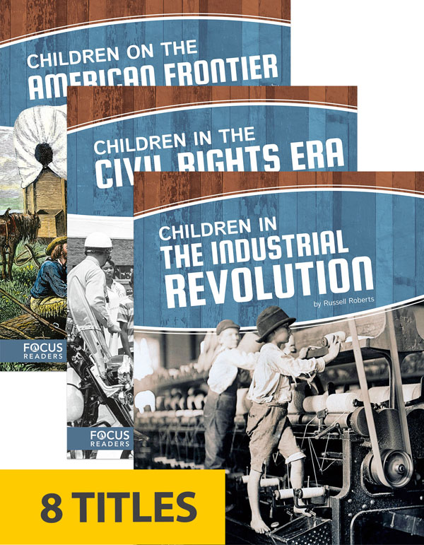 Children in History explores eight major periods in history through the stories of children that lived them. Complete with true accounts of real children from the past, the books in this eye-opening set illustrate what it was like to live during times of war, revolution, and social and economic change.