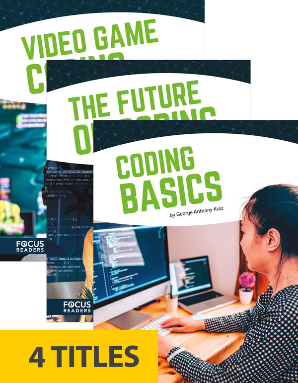 This series gives readers an in-depth look at the code that makes technology work. Through kid-friendly text, concrete examples, and colorful photos, readers will learn about programming languages and the many inventions that these languages help coders create. A focus on computational thinking prepares readers to think like programmers.