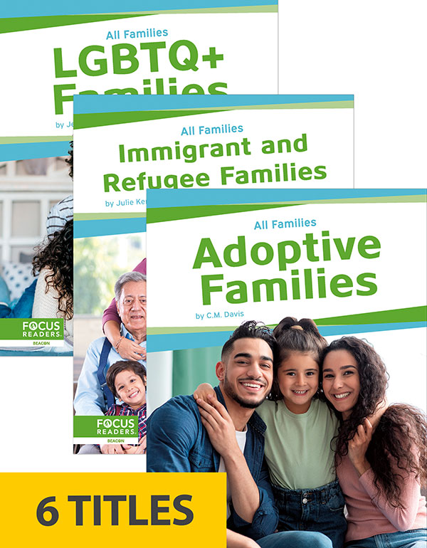 People grow up in all kinds of families, which all have their own dynamics, challenges, and perspectives. This series describes several types of families and offers young readers ways of processing their families’ experiences and accepting their classmates’ situations. Each book also features a “Many Identities