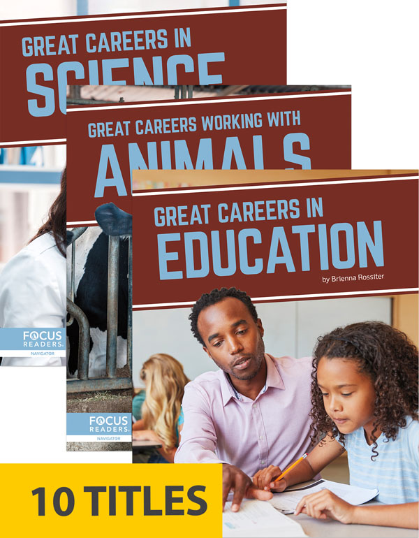 It's hard to know what to be when you grow up, especially because many options aren't immediately obvious. This practical series highlights some of the jobs available in popular fields, describing what each job typically involves and the training required to pursue it. Each book includes a table of contents, two infographics, informative sidebars, a 