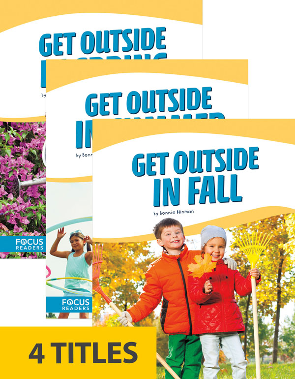 Get Outside offers readers a variety of games, crafts, and activities that they can do outside with family, friends, or by themselves. Filled with fun ideas for every season, this series will motivate kids to get outside no matter the time of year.
