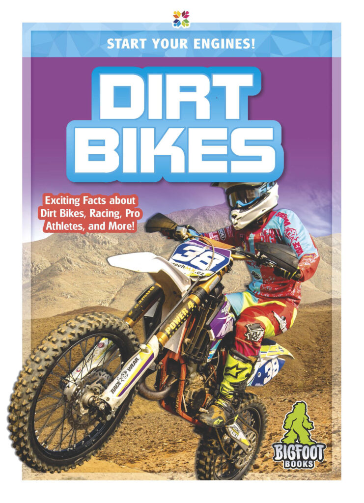 This title introduces readers to the defining characteristics, history, mechanics, and uses of dirt bikes. The title features engaging infographics, informative sidebars, vivid photographs, and a glossary.
