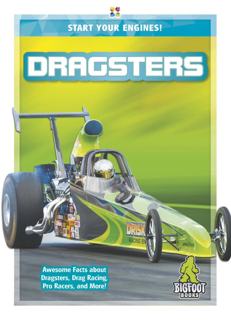 This title introduces readers to the defining characteristics, history, mechanics, and uses of dragsters. The title features engaging infographics, informative sidebars, vivid photographs, and a glossary.