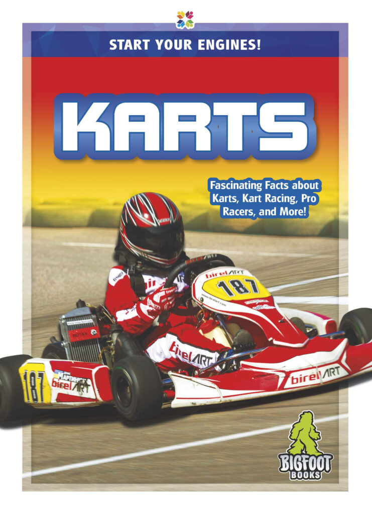 This title introduces readers to the defining characteristics, history, mechanics, and uses of karts. The title features engaging infographics, informative sidebars, vivid photographs, and a glossary.