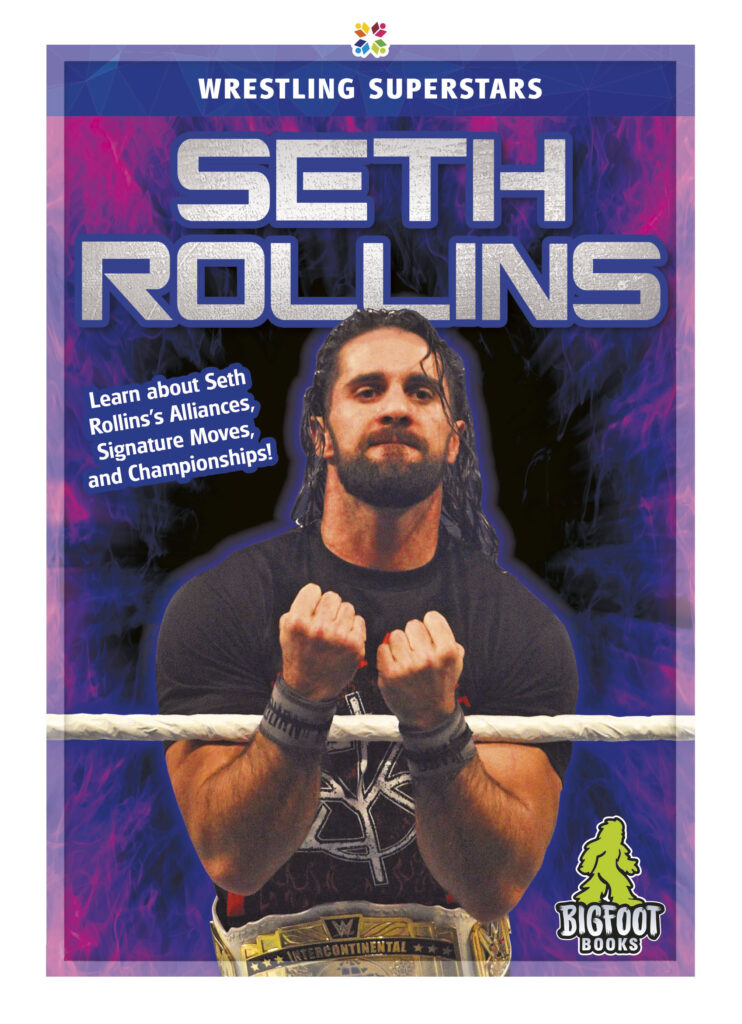 This title introduces readers to wrestler Seth Rollins, covering his early life, wrestling career, skills, and signature moves. The title features informative sidebars, engaging infographics, vivid photographs, and a glossary.
