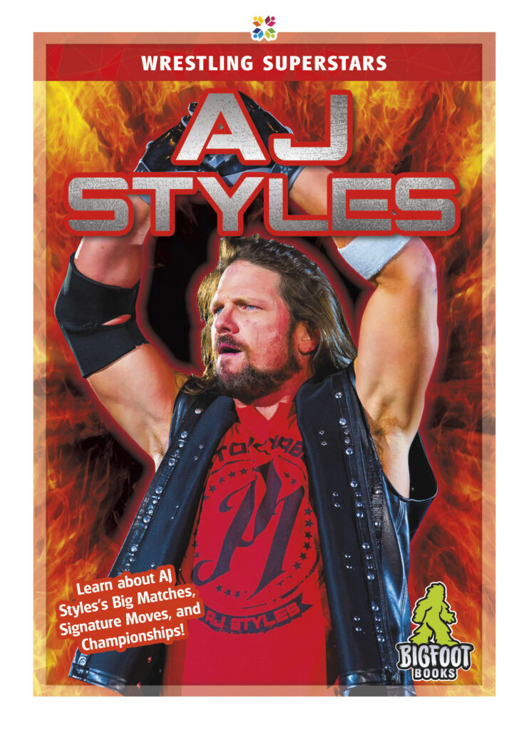 This title introduces readers to wrestler AJ Styles, covering his early life, wrestling career, skills, and signature moves. The title features informative sidebars, engaging infographics, vivid photographs, and a glossary.