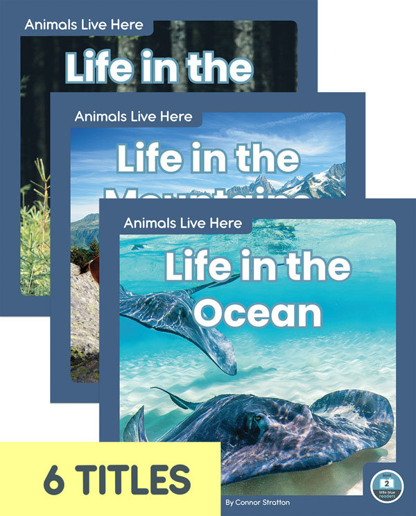 From deserts to rain forests, animals live all over the world. This exciting series offers young readers a look into the many animals that live in Earth’s diverse climates.