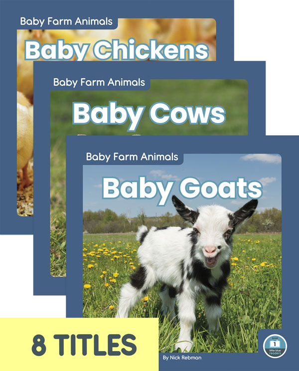 Farms are home to some of the world's cutest baby animals. This adorable series gives early readers an up-close look at some of the most charming farm animals. Each book includes easy-to-read text and vibrant photos, making this series a great choice for beginning readers.