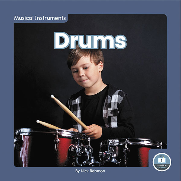 This fun book offers early readers a simple introduction to playing the drums. Vibrant photos closely match the text to help early readers build vocabulary. The book also includes a table of contents, a picture glossary, and an index. This Little Blue Readers title is at Level 1, aligned to reading levels of grades PreK-1 and interest levels of grades PreK-2.