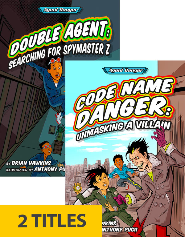 Will Washington plays a secret agent in the hit kids’ TV show Code Name Danger, based on the bestselling book series. What no one realizes is that he’s also a real-life undercover spy. Juggling filming, spy missions, and—ugh!—schoolwork is tough business. But Agent Danger is up for the task!
