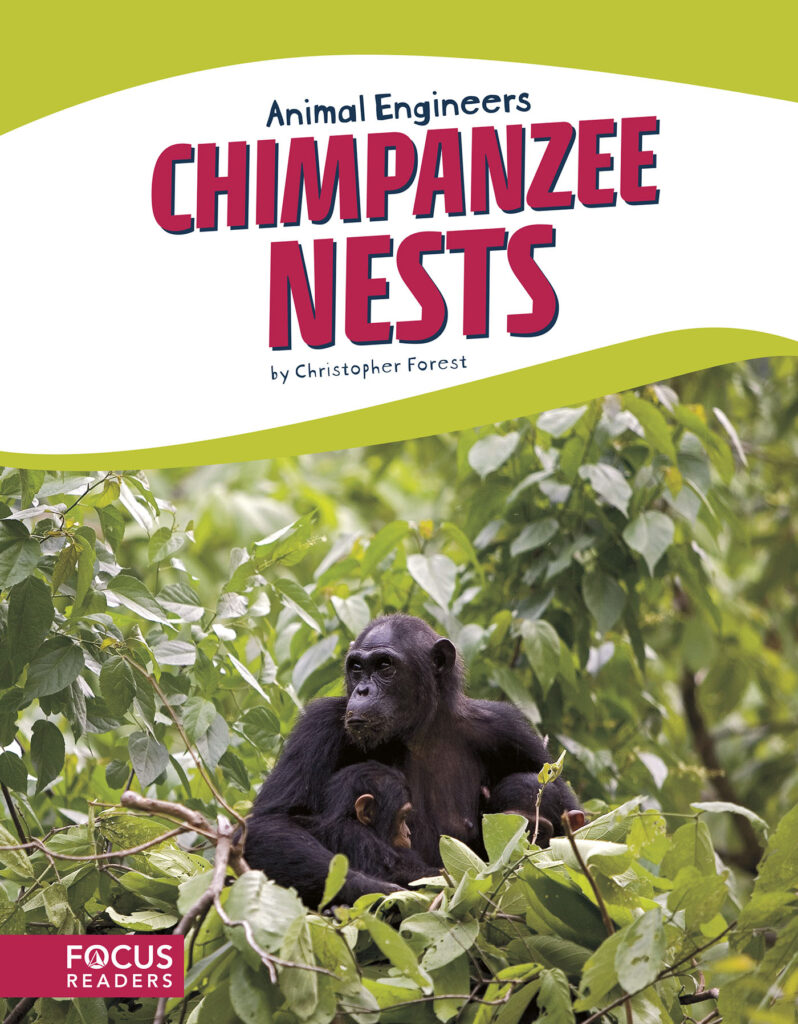 Explains the process and materials that chimpanzees use to build nests. This book's colorful photos, clear text, and 