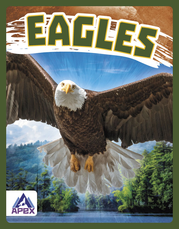 This book gives fascinating facts about eagles and their lives in the wild. Short paragraphs of easy-to-read text are paired with plenty of colorful photos to make reading engaging and accessible. The book also includes a table of contents, fun facts, sidebars, comprehension questions, a glossary, an index, and a list of resources for further reading. Apex books have low reading levels (grades 2-3) but are designed for older students, with interest levels of grades 3-7.