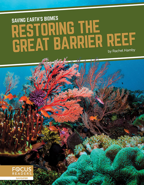 Explores the richness of the Great Barrier Reef, how humans have damaged it, and efforts being taken to restore it. Clear text, vibrant photos, and helpful infographics make this book an accessible and engaging read.