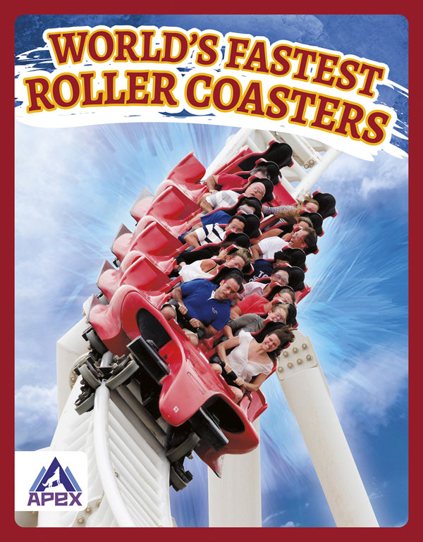 This book introduces readers to the world’s fastest roller coasters, highlighting record-setting roller coasters from the past, as well as the technology and innovations that helped them achieve those speeds. Short paragraphs of easy-to-read text are paired with plenty of colorful photos to make reading engaging and accessible. The book also includes a table of contents, fun facts, sidebars, comprehension questions, a glossary, an index, and a list of resources for further reading. Apex books have low reading levels (grades 2-3) but are designed for older students, with interest levels of grades 3-7.
