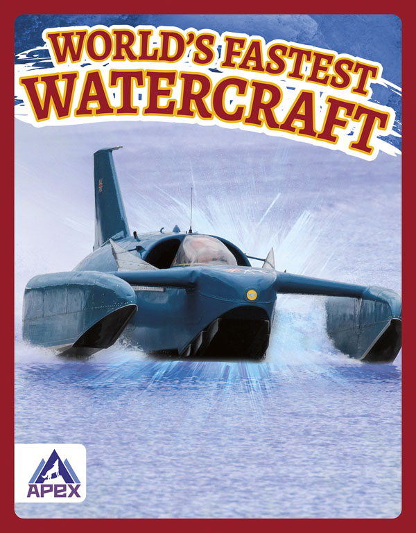 This book introduces readers to the world’s fastest watercraft, highlighting record-setting watercraft from the past, as well as the technology and innovations that helped them achieve those speeds. Short paragraphs of easy-to-read text are paired with plenty of colorful photos to make reading engaging and accessible. The book also includes a table of contents, fun facts, sidebars, comprehension questions, a glossary, an index, and a list of resources for further reading. Apex books have low reading levels (grades 2-3) but are designed for older students, with interest levels of grades 3-7.