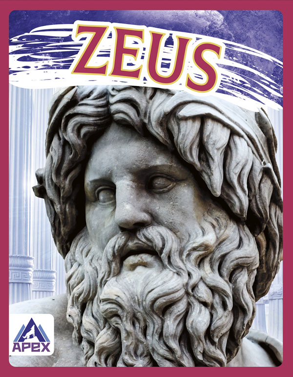 This book describes the powers and actions of the god Zeus. Short paragraphs of easy-to-read text are paired with plenty of colorful photos to make reading engaging and accessible. The book also includes a table of contents, fun facts, sidebars, comprehension questions, a glossary, an index, and a list of resources for further reading.