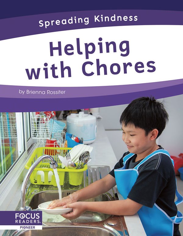 This engaging book introduces readers to ways they can help around the home, such as cleaning floors and counters. Vibrant photos and simple text reflect diverse experiences to help all readers feel empowered.