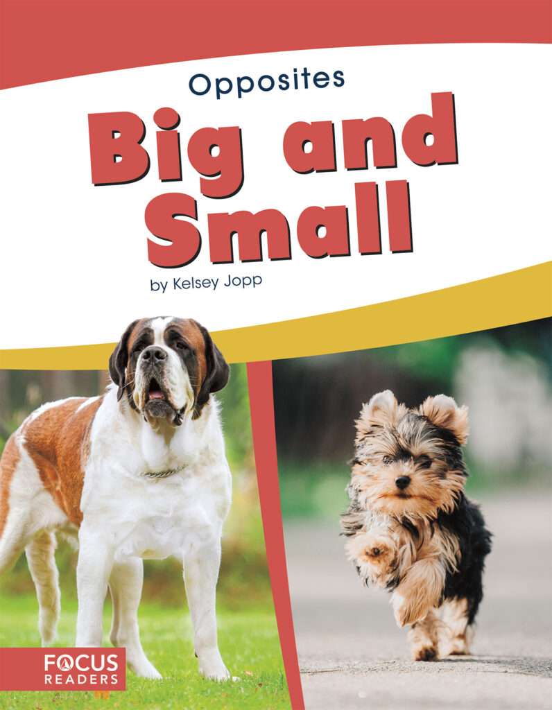 Introduces readers to the concept of opposites through the pairing of big and small. Simple text, straightforward photos, and a photo glossary make this title the perfect primer on a common pair of opposites.