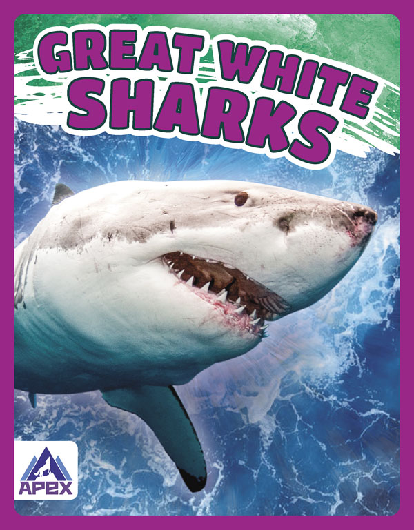 This book gives fascinating facts about great white sharks and their lives in the wild. Short paragraphs of easy-to-read text are paired with plenty of colorful photos to make reading engaging and accessible. The book also includes a table of contents, fun facts, sidebars, comprehension questions, a glossary, an index, and a list of resources for further reading.