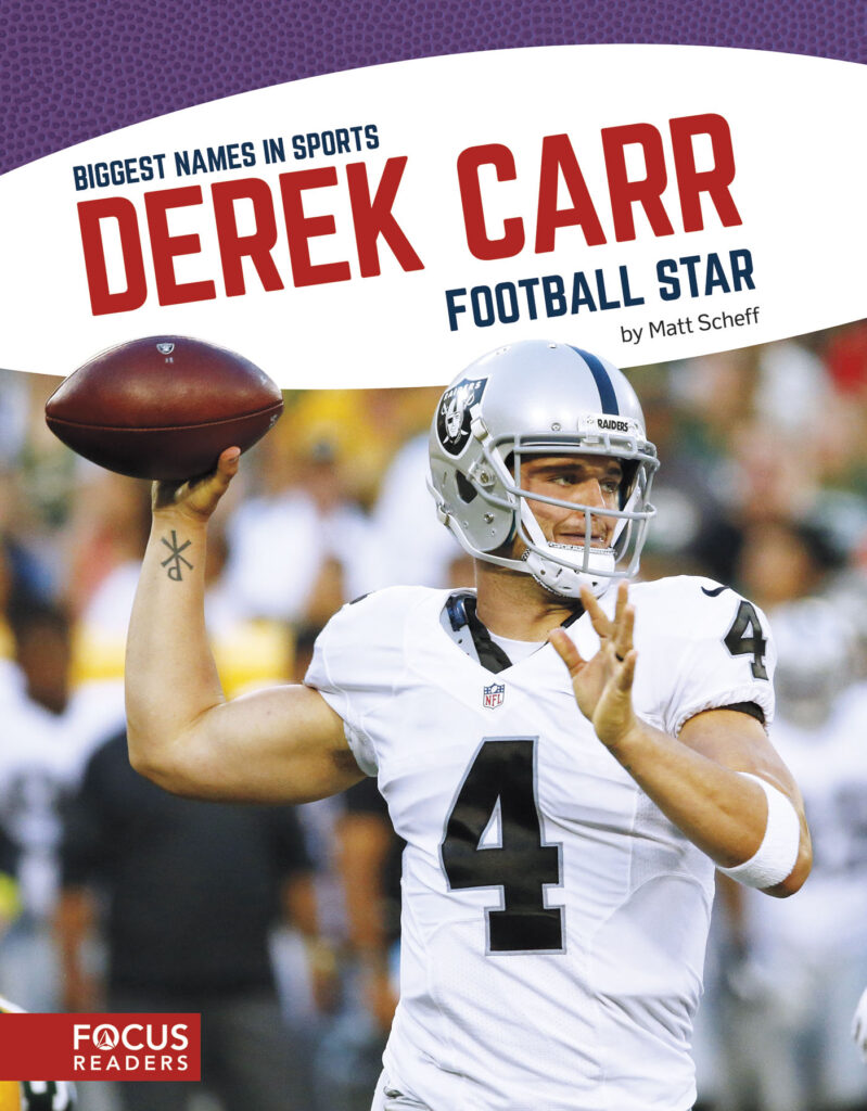 Introduces readers to the life and career of football star Derek Carr. Colorful spreads, fun facts, interesting sidebars, and a map of important places in his life make this a thrilling read for young sports fans.