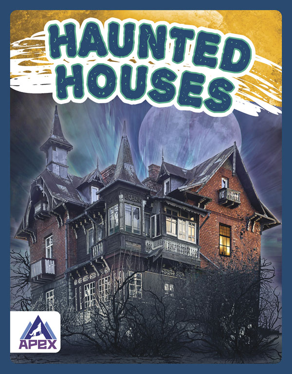 This book introduces readers to horrifying haunted houses, revealing what the legends claim, some possible explanations, and what people still don’t know for sure. Short paragraphs of easy-to-read text are paired with eye-catching images to make reading engaging and accessible. The book also includes a table of contents, fun facts, sidebars, comprehension questions, a glossary, an index, and a list of resources for further reading. Apex books have low reading levels (grades 2-3) but are designed for older students, with interest levels of grades 3-7.