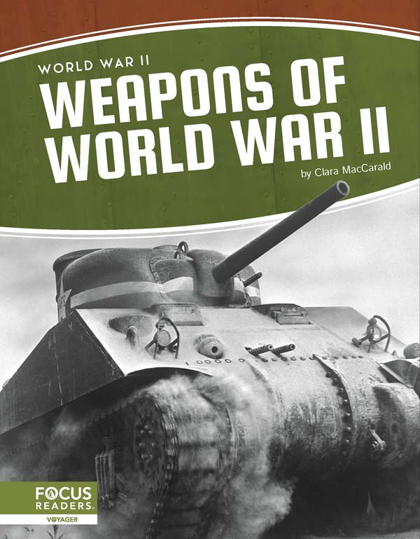 This book describes the weapons that were used and invented during World War II, including tanks, planes, and the atomic bomb. In addition to historic photos, this book includes a table of contents, two infographics, critical thinking questions, two 