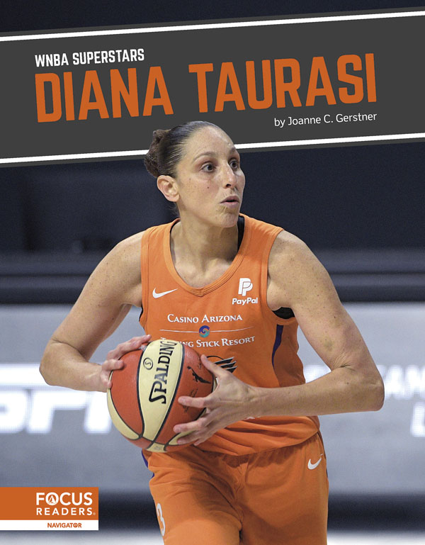 This exciting book introduces readers to the life and career of WNBA superstar Diana Taurasi. The book also includes a table of contents, a Paving the Way special feature, an At a Glance section, informative sidebars, quiz questions, a glossary, additional resources, and an index. This Focus Readers series is at the Navigator level, aligned to reading levels of grades 3-5 and interest levels of grades 4-7.