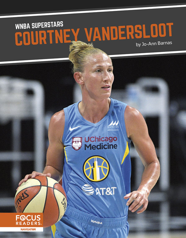This exciting book introduces readers to the life and career of WNBA superstar Courtney Vandersloot. The book also includes a table of contents, a Paving the Way special feature, an At a Glance section, informative sidebars, quiz questions, a glossary, additional resources, and an index. This Focus Readers series is at the Navigator level, aligned to reading levels of grades 3-5 and interest levels of grades 4-7.