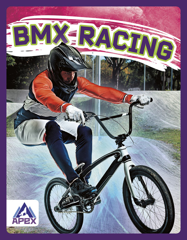 This exciting book introduces readers to BMX racing, including its history and growth, rules and events, and the equipment athletes need. Short paragraphs of easy-to-read text are paired with plenty of colorful photos to make reading engaging and accessible. The book also includes a table of contents, fun facts, sidebars, comprehension questions, a glossary, an index, and a list of resources for further reading. Apex books have low reading levels (grades 2-3) but are designed for older students, with interest levels of grades 3-7.