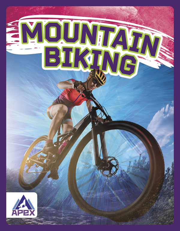 This exciting book introduces readers to mountain biking, including its history and growth, rules and events, and the equipment athletes need. Short paragraphs of easy-to-read text are paired with plenty of colorful photos to make reading engaging and accessible. The book also includes a table of contents, fun facts, sidebars, comprehension questions, a glossary, an index, and a list of resources for further reading. Apex books have low reading levels (grades 2-3) but are designed for older students, with interest levels of grades 3-7.