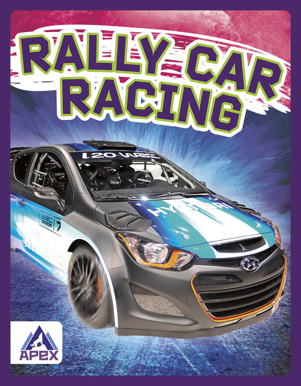 This exciting book introduces readers to rally car racing, including its history and growth, rules and events, and the equipment athletes need. Short paragraphs of easy-to-read text are paired with plenty of colorful photos to make reading engaging and accessible. The book also includes a table of contents, fun facts, sidebars, comprehension questions, a glossary, an index, and a list of resources for further reading. Apex books have low reading levels (grades 2-3) but are designed for older students, with interest levels of grades 3-7.