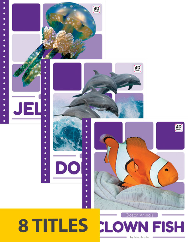 From sharks to octopuses, this series introduces early readers to animals of the world’s oceans. Students learn about each animal’s physical characteristics, behavior, life cycle, and habitat. Features include a table of contents, an infographic, fun facts, Making Connections questions, a glossary, and an index. QR Codes in the book give readers access to book-specific resources to further their learning. Aligned to Common Core Standards and correlated to state standards. Pop! is an imprint of Abdo Publishing, a division of ABDO.