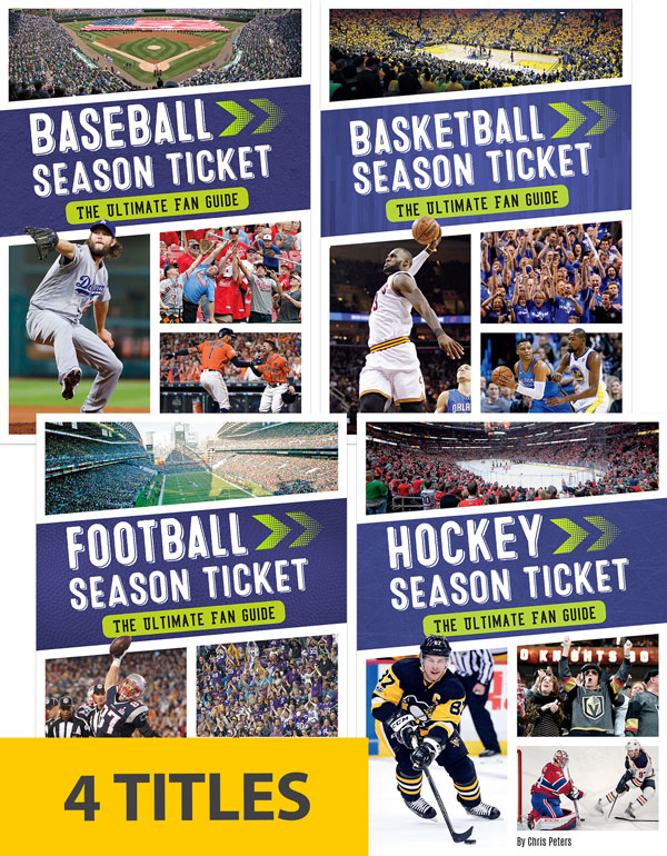 Grab a front-row seat to your favorite sports league. Season Ticket uses engaging and informative storytelling to take readers into the past, present, and future of the NBA, NFL, NHL, and MLB. With chapters exploring historic moments, game-changing figures, today’s most exciting superstars, and other league dynamics, Season Ticket is your all access pass to sports!