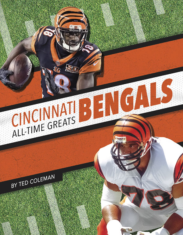 Get to know the greatest players in the history of the Cincinnati Bengals, from the legends of the past to today’s biggest superstars. This action-packed book also includes a timeline, team facts, additional resources links, a glossary, and an index. This Press Box Books title is aligned to a reading level of grade 3 and an interest level of grades 2-4.