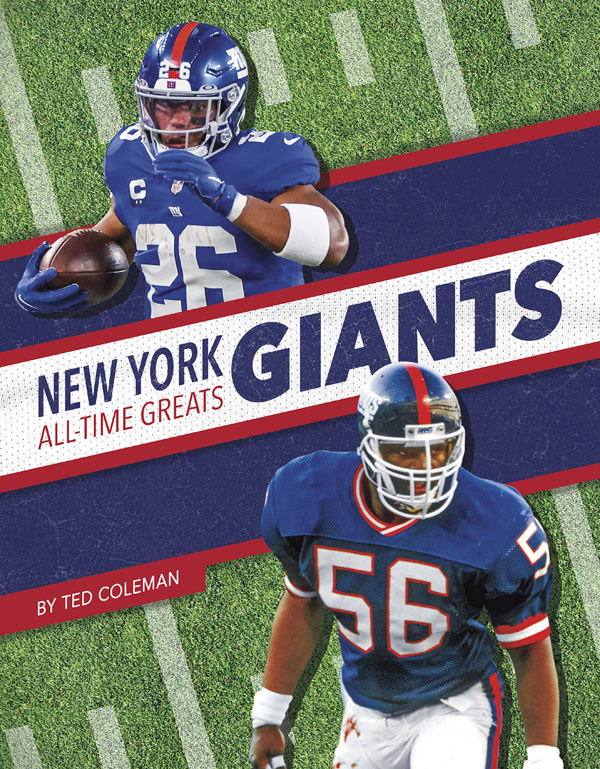From the legends of the game to today’s superstars, get to know the players who have made the New York Giants one of the NFL's top teams through the years. This book includes a table of contents, a timeline, team facts, additional resources links, a glossary, and an index. This Press Box Books title is aligned to a reading level of grade 3 and an interest level of grades 2–4.
