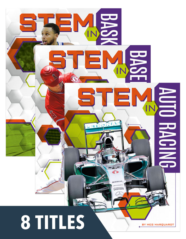 Sports are not only entertaining spectacles, but also examples of STEM concepts in action. This series examines the science and math that help explain why and how sports work, as well as the advances in technology and engineering that improve the experience for players and fans. Using STEM curriculum, this series will enhance readers’ understanding and appreciation of popular sports.