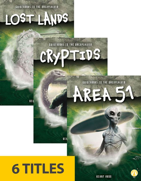 Investigate the mysterious and creepy with these thrilling and informative books. Explore the origins, locations, and mythologies of Area 51, cryptids, ghosts, and more. With easy text and thrilling pictures, these books will have young readers digging deeper for answers! Aligned to Common Core standards & correlated to state standards.