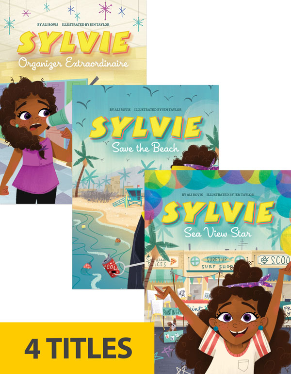 Aspiring activist Sylvie Schwartz dreams of saving the world. If only the world would cooperate. This series will appeal to kids who want dream big, to make a difference, and plan to do great things. (It will also appeal to anyone who loves ice cream sundaes or sweet slobbery puppies.) No matter what gets in Sylvie’s way, your readers will root for Sylvie to succeed, project after project. Aligned to Common Core standards and correlated to state standards.