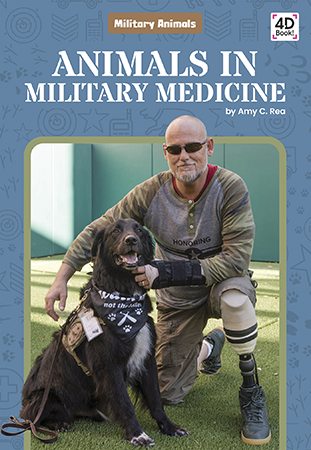 This book introduces readers to animals in military medicine, including therapy animals that help stressed soldiers and service animals that help veterans who became disabled in combat. Features include a table of contents, fun facts, infographics, Making Connections questions, a glossary, and an index. QR Codes in the book give readers access to book-specific resources to further their learning. Aligned to Common Core standards & correlated to state standards.
