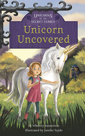 Ruby knows it is important to keep the unicorns behind Magic Moon Stable a secret. Her big sister Iris won’t let her forget it! Yet when her friend is injured, Ruby decides to sneak a unicorn, Starfire, into the hospital to cheer her up. Later, Ruby learns that someone took a video of Starfire and posted it online . . . and it is getting lots of views. Soon newspaper and TV reporters show up at Magic Moon Stables to see Starfire. Can Ruby and Iris protect the unicorn magic? Or will the secret of the Enchanted Realm—and the unicorns—be uncovered?

There are unicorns behind Magic Moon Stable, but no one knows they exist except Iris and Ruby. As Unicorn Guardians, the two girls must protect the unicorns to keep them safe from the outside world.
